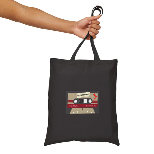 "FBI to MLK Mixtape" Cotton Canvas Tote Bag